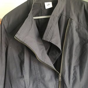 CaBi lightweight jacket with asymmetrical zipper